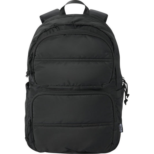 Black - Front - Floso Puffer Recycled 18L Laptop Backpack