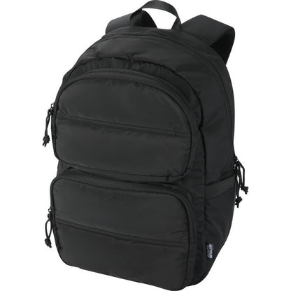 Black - Pack Shot - Floso Puffer Recycled 18L Laptop Backpack