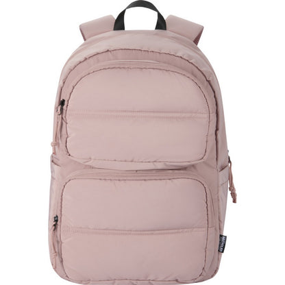 Dusty Pink - Front - Floso Puffer Recycled 18L Laptop Backpack