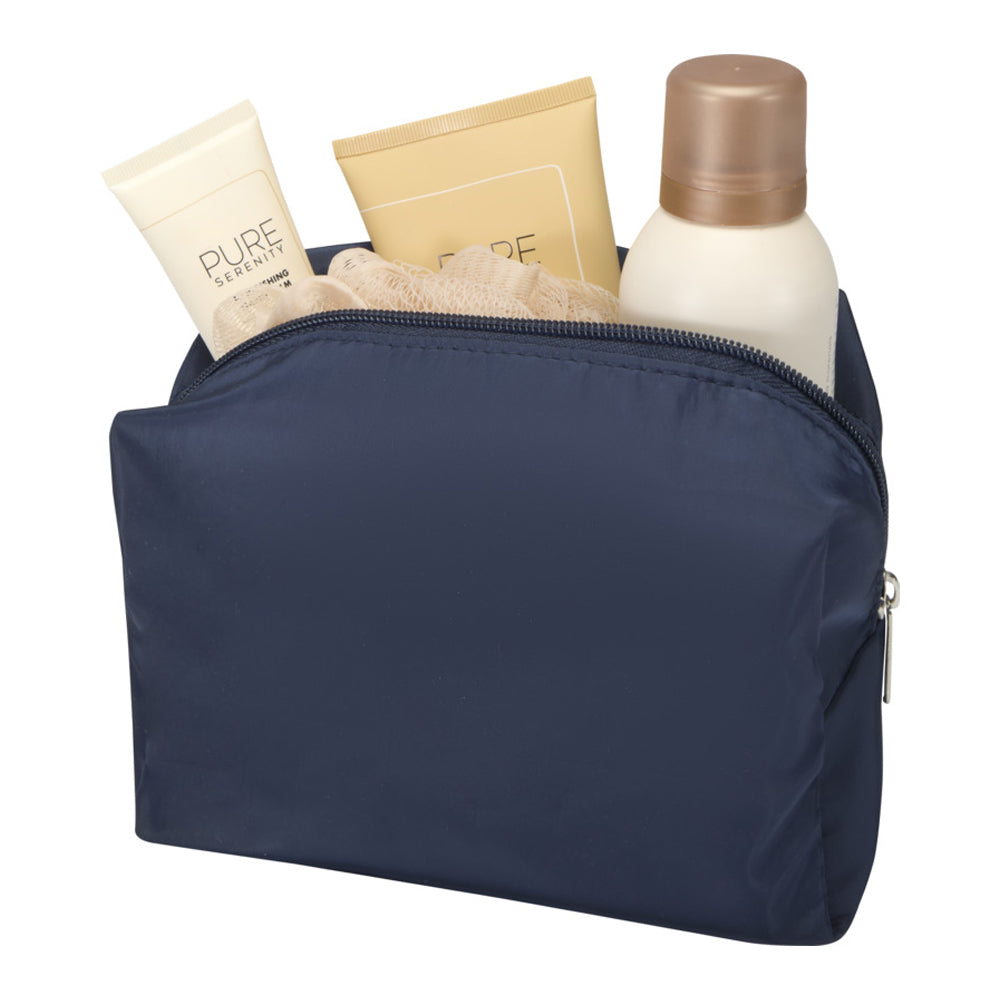 Navy - Side - Floso Muse Rectangular RPET Toiletry Bag