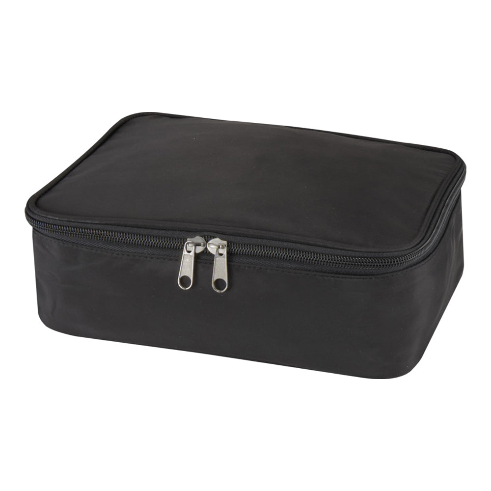 Black - Front - Floso Muse RPET Makeup Organiser