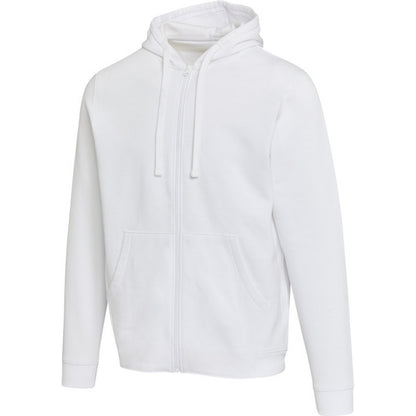 White - Side - Elevate Unisex Adult Jasper Full Zip Hoodie