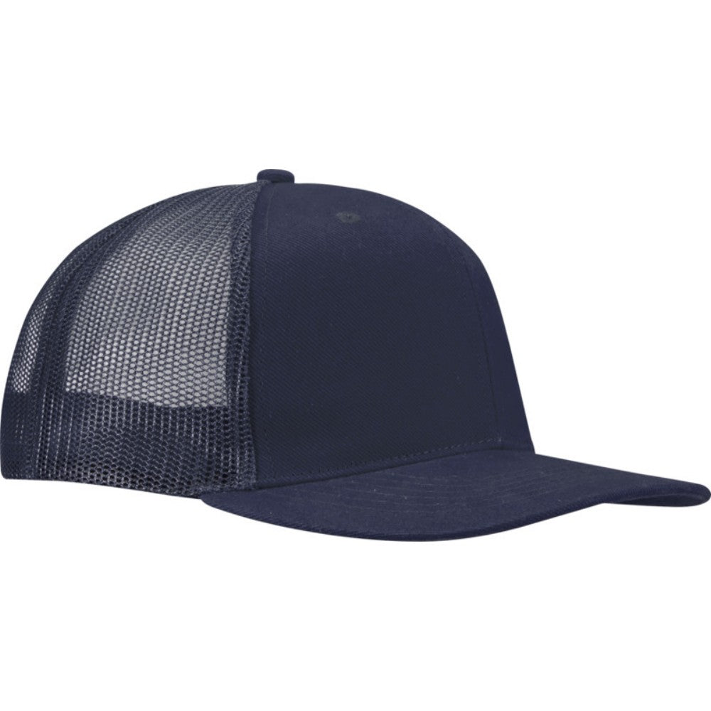 Navy - Side - Elevate Unisex Adult Drift 6 Panel Snapback Cap