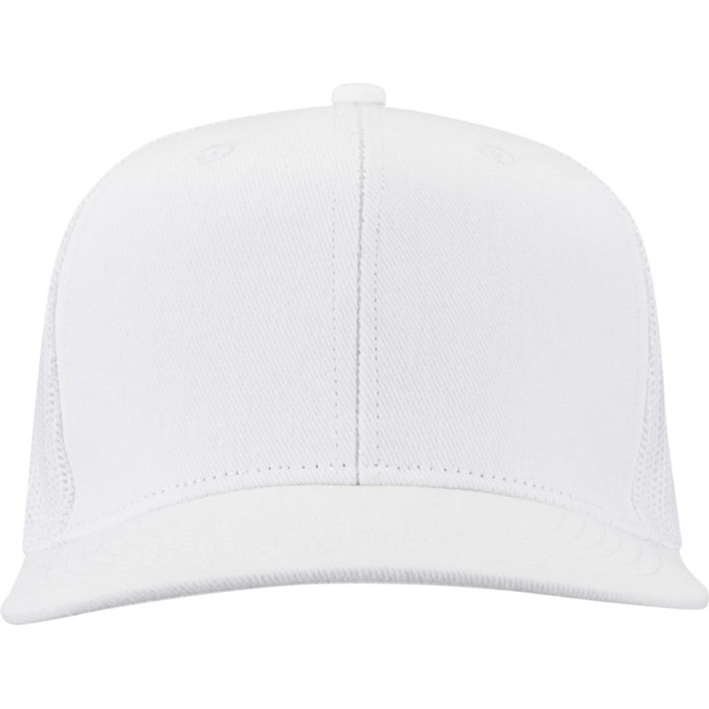 White - Front - Elevate Unisex Adult Drift 6 Panel Snapback Cap