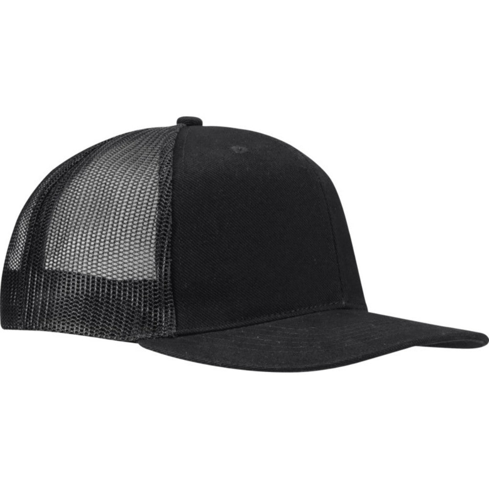 Black - Side - Elevate Unisex Adult Drift 6 Panel Snapback Cap