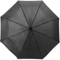 Solid Black - Back - Bullet 21.5in Alex 3-Section Auto Open And Close Umbrella