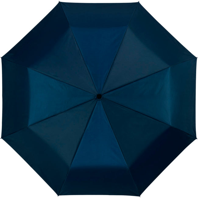 Navy-Silver - Back - Bullet 21.5in Alex 3-Section Auto Open And Close Umbrella