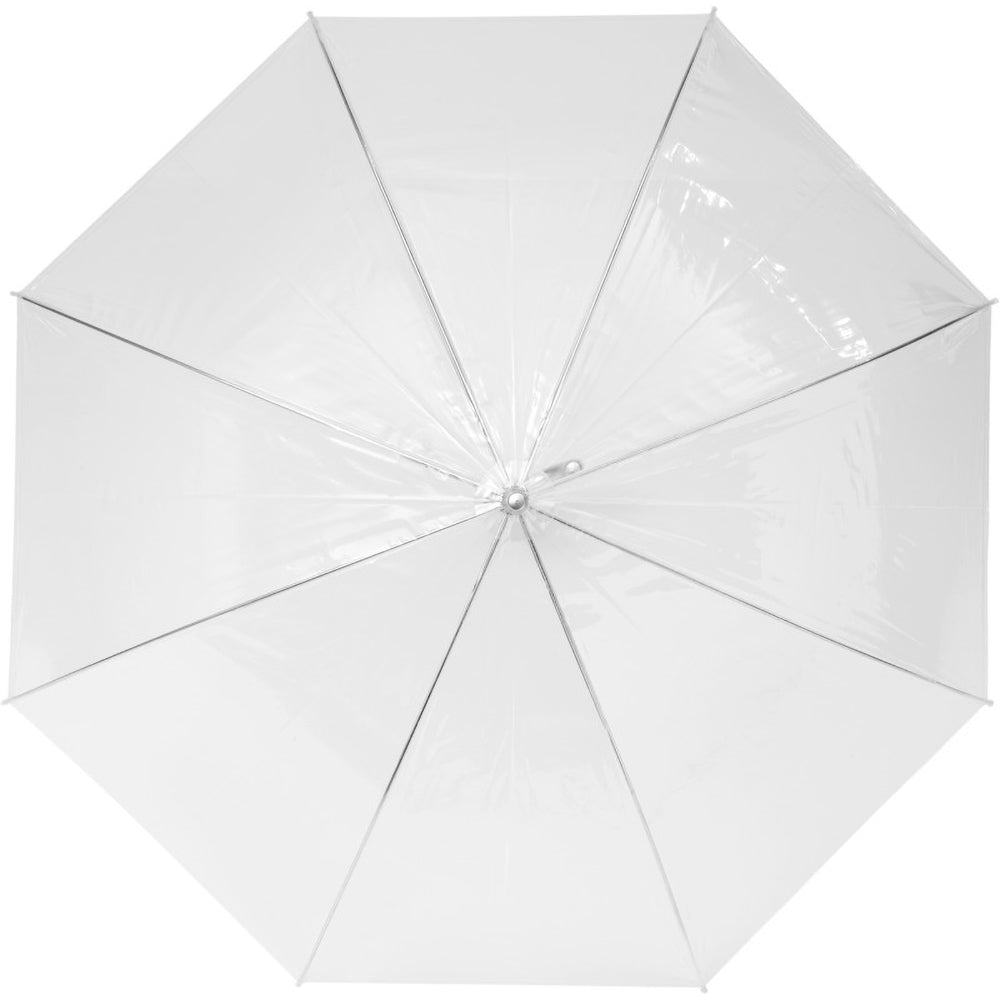 Transparent White - Back - Bullet 23in Kate Transparent Automatic Umbrella