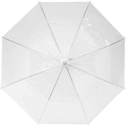Transparent White - Back - Bullet 23in Kate Transparent Automatic Umbrella