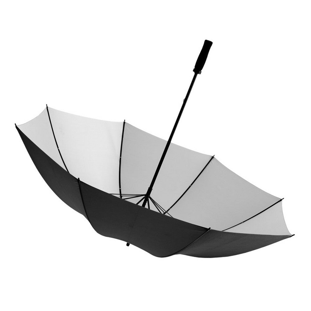 Solid Black-Silver - Back - Bullet 30in Yfke Storm Umbrella