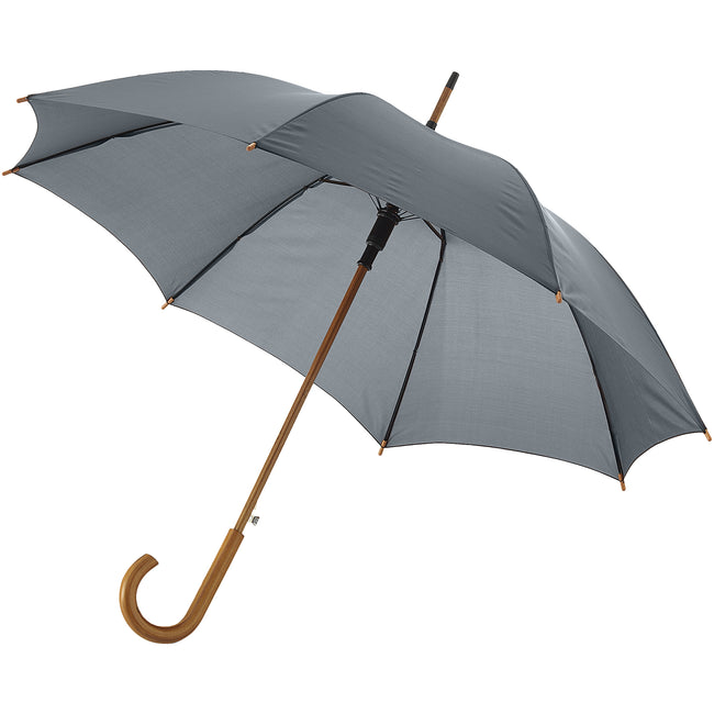Grey - Front - Bullet 23in Kyle Automatic Classic Umbrella