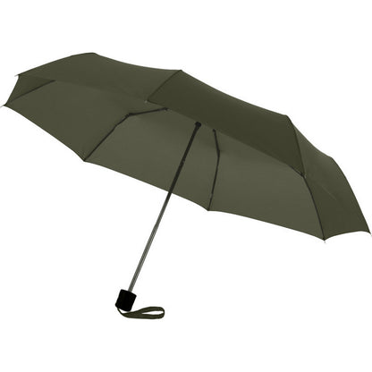 Forest Green - Front - Bullet 21.5in Ida 3-Section Umbrella