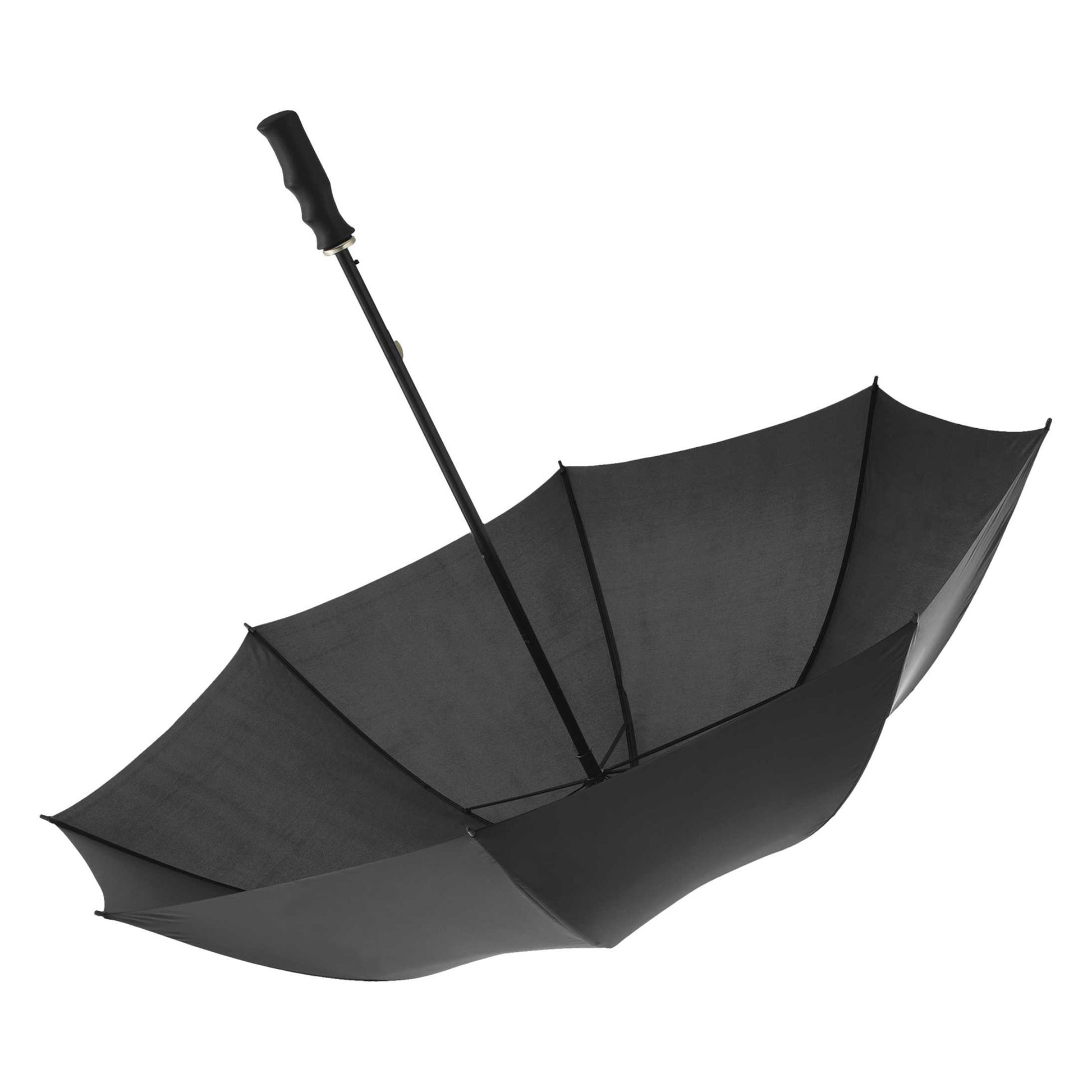 Solid Black - Back - Bullet 23 Inch Barry Automatic Umbrella