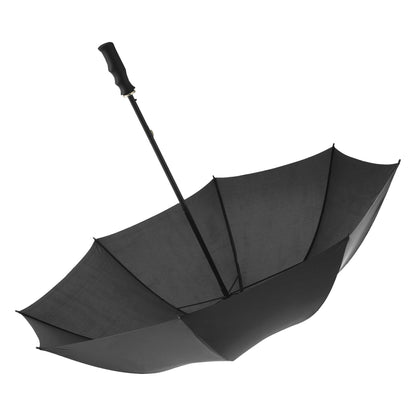 Solid Black - Back - Bullet 23 Inch Barry Automatic Umbrella