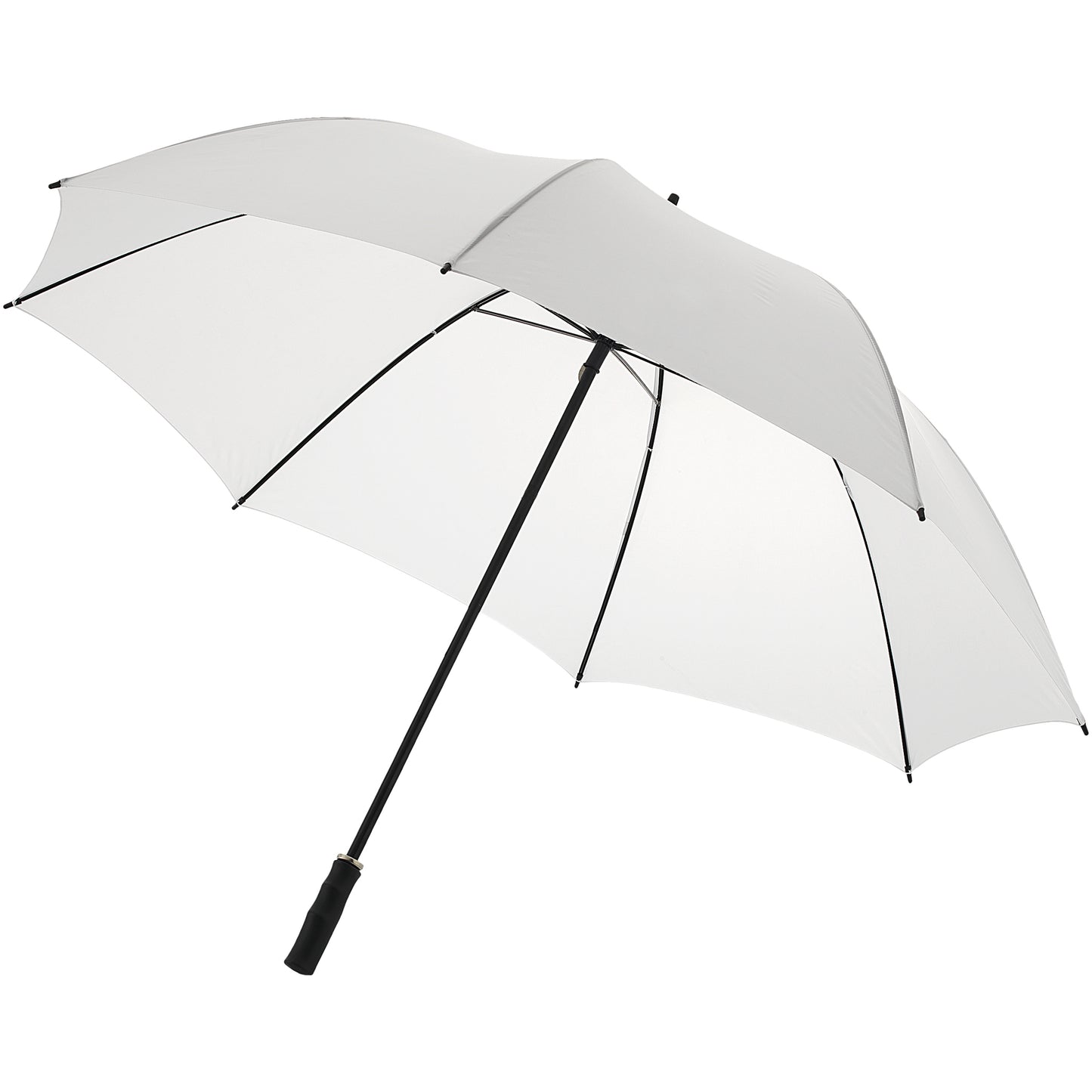 White - Front - Bullet 23 Inch Barry Automatic Umbrella