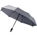 Grey - Front - Marksman 21.5 Inch Traveller 3-Section Auto Open & Close Umbrella