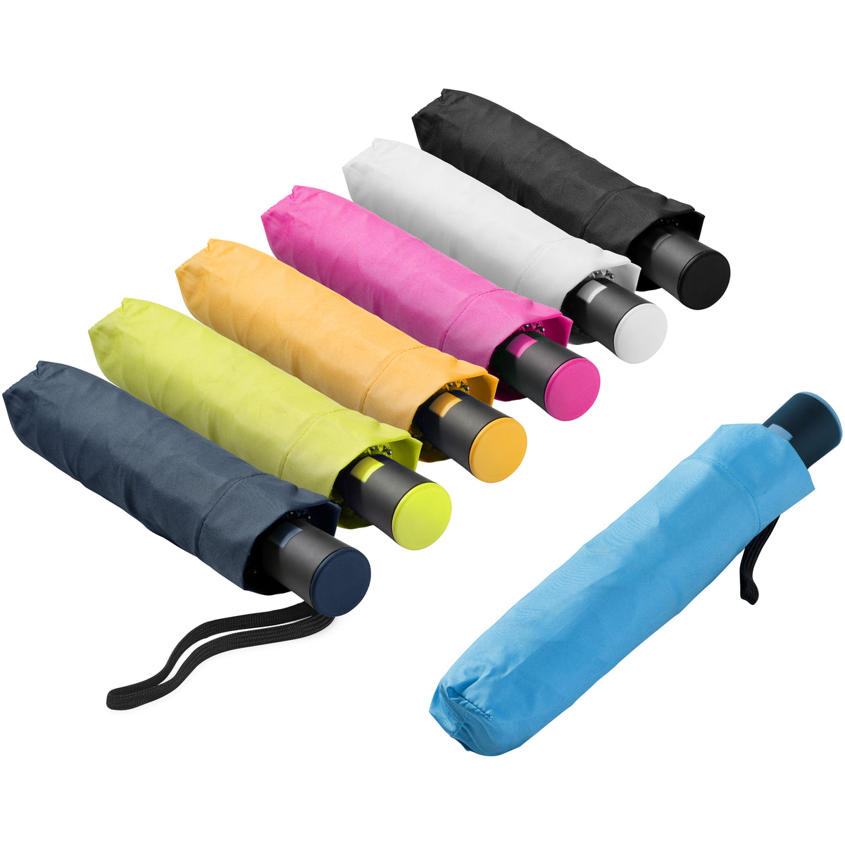 Navy - Back - Bullet 21 Inch Wali 3-Section Auto Open Umbrella