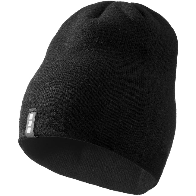 Solid Black - Front - Elevate Level Beanie