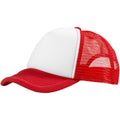 Red-White - Front - Bullet Trucker 5 Panel Cap