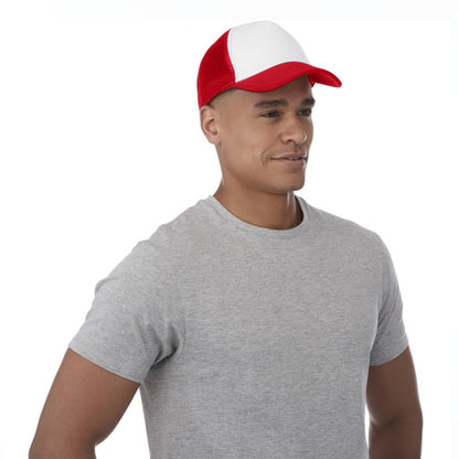 Red-White - Back - Bullet Trucker 5 Panel Cap