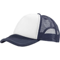 Navy-White - Front - Bullet Trucker 5 Panel Cap