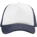 Navy-White - Back - Bullet Trucker 5 Panel Cap