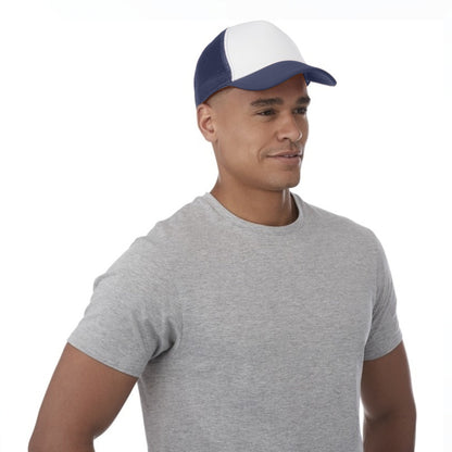 Navy-White - Side - Bullet Trucker 5 Panel Cap