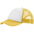 Yellow-White - Front - Bullet Trucker 5 Panel Cap