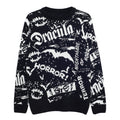 Black-White - Front - Universal Monsters Womens-Ladies Dracula Knitted Jumper