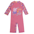 Pink - Front - Peppa Pig Girls Play All Day One Piece Swimsuit
