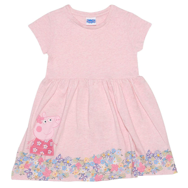 Pale Pink - Front - Peppa Pig Girls Flower Dress