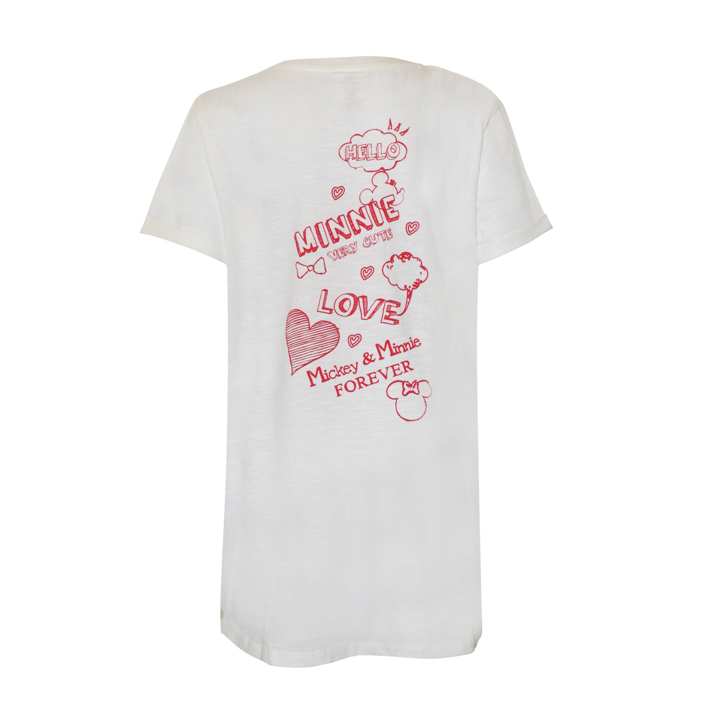 White - Back - Disney Girls Love Minnie Mouse T-Shirt