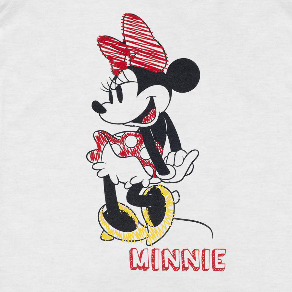 White - Side - Disney Girls Love Minnie Mouse T-Shirt