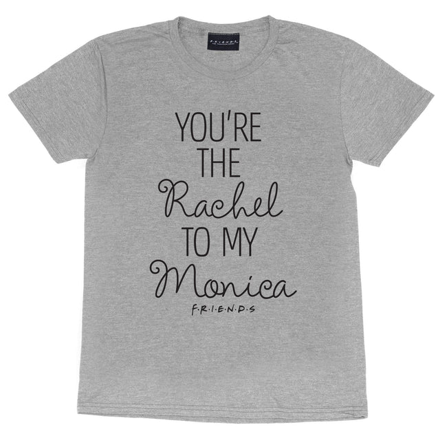 Grey Heather - Front - Friends Womens-Ladies Rachel To My Monica Boyfriend T-Shirt