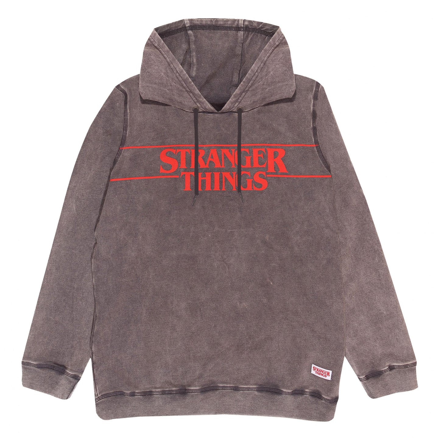 Charcoal - Front - Stranger Things Unisex Adult The Upside Down Characters Hoodie