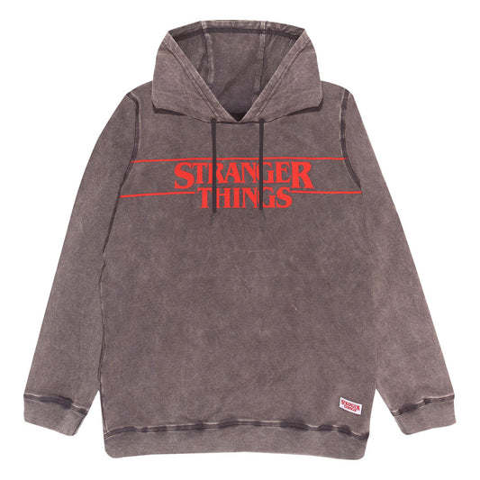 Charcoal - Front - Stranger Things Unisex Adult The Upside Down Characters Hoodie