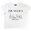 White - Lifestyle - Friends Girls NYC Dates Cropped T-Shirt