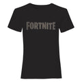 Black-Black - Front - Fortnite Girls Logo T-Shirt
