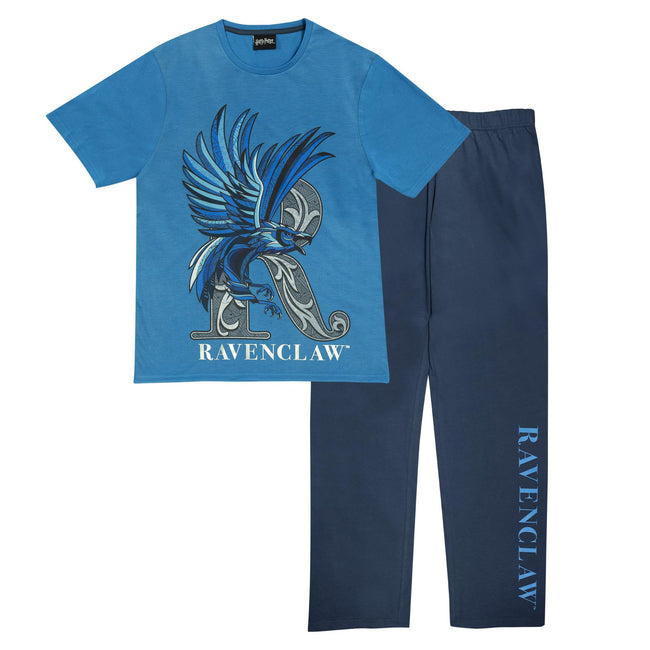 Blue - Front - Harry Potter Mens Ravenclaw Pyjama Set