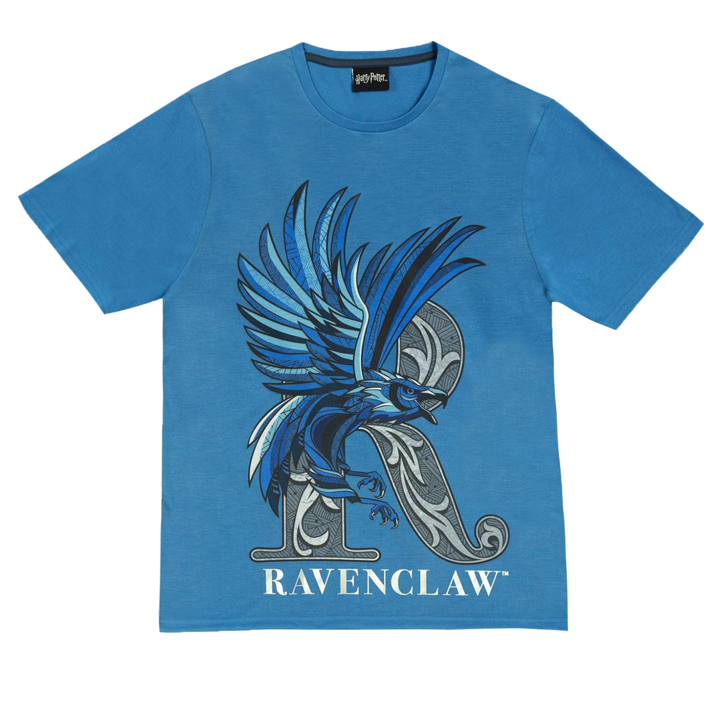 Blue - Side - Harry Potter Womens-Ladies Ravenclaw Loose Fit Pyjama Set