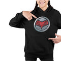 Black - Back - Marvel Girls The Falcon Emblem Hoodie