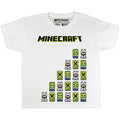 White-Green - Side - Minecraft Boys My Buddies T-Shirt