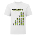 White-Green - Front - Minecraft Boys My Buddies T-Shirt