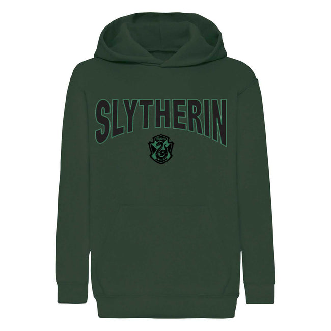 Green - Front - Harry Potter Boys Slytherin Shield Hoodie