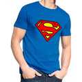 Royal Blue - Side - Superman Mens Logo T-Shirt