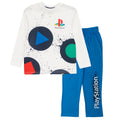 White-Blue - Front - Playstation Boys Buttons Pyjama Set