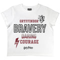 White - Front - Harry Potter Girls Bravery Gryffindor Crop T-Shirt