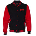 Red-Black - Front - The Boys Womens-Ladies Supes Graffiti Varsity Jacket