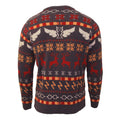 Grey-Red-Yellow - Back - Harry Potter Mens Icons Fair Isle Knitted Christmas Jumper