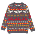 Grey-Red-Yellow - Lifestyle - Harry Potter Mens Icons Fair Isle Knitted Christmas Jumper